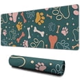 thumbnail image 1 of Long Mouse Pads for Desk,Paw Prints and Bones Desk Mats on Top Of Desks, Desk Mouse Pad Extra Large with 3mm Non-Slip Base and Stitched Edge for Gaming,Office,Work,Home 31.5"x11.8", 1 of 6