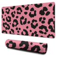 thumbnail image 1 of Long Mouse Pads for Desk,Pink and Black Of Leopard Print Desk Mats on Top Of Desks, Desk Mouse Pad Extra Large with 3mm Non-Slip Base and Stitched Edge for Gaming,Office,Work,Home 31.5"x15.7", 1 of 6