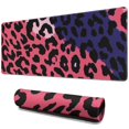 thumbnail image 1 of Long Mouse Pads for Desk,Pink and Black Of Leopard Print Desk Mats on Top Of Desks, Desk Mouse Pad Extra Large with 3mm Non-Slip Base and Stitched Edge for Gaming,Office,Work,Home 31.5"x11.8", 1 of 6