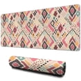 thumbnail image 1 of Long Mouse Pads for Desk,Pink Boho Bohemia Geometric Diamonds Desk Mats on Top Of Desks, Desk Mouse Pad Extra Large with 3mm Non-Slip Base and Stitched Edge for Gaming,Work,Home 31.5"x11.8", 1 of 5