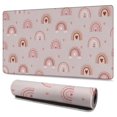 thumbnail image 1 of Long Mouse Pads for Desk,Pink Boho Bohemia Rainbow Hearts Pattern Desk Mats on Top Of Desks, Desk Mouse Pad Extra Large with 3mm Non-Slip Base and Stitched Edge for Gaming,Office,Work,Home 47.3"x23.6", 1 of 6