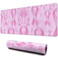 thumbnail image 1 of Long Mouse Pads for Desk,Pink Breast Cancer Desk Mats on Top Of Desks, Desk Mouse Pad Extra Large with 3mm Non-Slip Base and Stitched Edge for Gaming,Office,Work,Home 31.5x11.8in, 1 of 5
