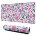 thumbnail image 1 of Long Mouse Pads for Desk,Pink Breast Cancer Desk Mats on Top Of Desks, Desk Mouse Pad Extra Large with 3mm Non-Slip Base and Stitched Edge for Gaming,Office,Work,Home 35.4x15.7in, 1 of 5