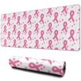 thumbnail image 1 of Long Mouse Pads for Desk,Pink Breast Cancer and Pioneer Flower Desk Mats on Top Of Desks, Desk Mouse Pad Extra Large with 3mm Non-Slip Base and Stitched Edge for Gaming,Office,Work,Home 31.5x11.8in, 1 of 5