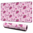 thumbnail image 1 of Long Mouse Pads for Desk,Pink Breast Cancer and Pioneer Flower Desk Mats on Top Of Desks, Desk Mouse Pad Extra Large with 3mm Non-Slip Base and Stitched Edge for Gaming,Office,Work,Home 47.3x23.6in, 1 of 5