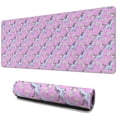 thumbnail image 1 of Long Mouse Pads for Desk,Pink Cartoon Unicorn Flower Pattern Desk Mats on Top Of Desks, Desk Mouse Pad Extra Large with 3mm Non-Slip Base and Stitched Edge for Gaming,Office,Work,Home 31.5"x11.8", 1 of 6