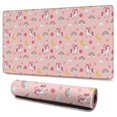 thumbnail image 1 of Long Mouse Pads for Desk,Pink Cartoon Unicorn Rainbow Cloud Moon Planet Desk Mats on Top Of Desks, Desk Mouse Pad Extra Large with 3mm Non-Slip Base and Stitched Edge for Gaming,Work,Home 47.3"x23.6", 1 of 5