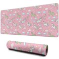 thumbnail image 1 of Long Mouse Pads for Desk,Pink Cartoon Unicorn Rainbow Cloud Moon Star Desk Mats on Top Of Desks, Desk Mouse Pad Extra Large with 3mm Non-Slip Base and Stitched Edge for Gaming,Work,Home 31.5"x11.8", 1 of 5