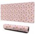 thumbnail image 1 of Long Mouse Pads for Desk,Pink Christmas Gingerbread Pattern Desk Mats on Top Of Desks, Desk Mouse Pad Extra Large with 3mm Non-Slip Base and Stitched Edge for Gaming,Office,Work,Home 35.4x15.7in, 1 of 5