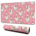 thumbnail image 1 of Long Mouse Pads for Desk,Pink Christmas Santa Pattern Desk Mats on Top Of Desks, Desk Mouse Pad Extra Large with 3mm Non-Slip Base and Stitched Edge for Gaming,Office,Work,Home 47.3x23.6in, 1 of 5