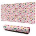 thumbnail image 1 of Long Mouse Pads for Desk,Pink Christmas Santa and Tree Pattern Desk Mats on Top Of Desks, Desk Mouse Pad Extra Large with 3mm Non-Slip Base and Stitched Edge for Gaming,Office,Work,Home 35.4x15.7in, 1 of 5