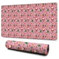 thumbnail image 1 of Long Mouse Pads for Desk,Pink Christmas Santa and Tree Pattern Desk Mats on Top Of Desks, Desk Mouse Pad Extra Large with 3mm Non-Slip Base and Stitched Edge for Gaming,Office,Work,Home 47.3x23.6in, 1 of 5