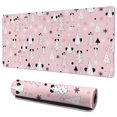thumbnail image 1 of Long Mouse Pads for Desk,Pink Christmas Tree Pattern Desk Mats on Top Of Desks, Desk Mouse Pad Extra Large with 3mm Non-Slip Base and Stitched Edge for Gaming,Office,Work,Home 35.4x15.7in, 1 of 5