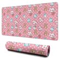 thumbnail image 1 of Long Mouse Pads for Desk,Pink Cow Bear Strawberry Pattern Desk Mats on Top Of Desks, Desk Mouse Pad Extra Large with 3mm Non-Slip Base and Stitched Edge for Gaming,Office,Work,Home 31.5"x15.7", 1 of 6