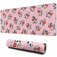thumbnail image 1 of Long Mouse Pads for Desk,Pink Cow Bell Pattern Desk Mats on Top Of Desks, Desk Mouse Pad Extra Large with 3mm Non-Slip Base and Stitched Edge for Gaming,Office,Work,Home 31.5"x11.8", 1 of 6