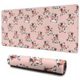 thumbnail image 1 of Long Mouse Pads for Desk,Pink Cow Bell Pattern Desk Mats on Top Of Desks, Desk Mouse Pad Extra Large with 3mm Non-Slip Base and Stitched Edge for Gaming,Office,Work,Home 35.4"x15.7", 1 of 6