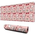 thumbnail image 1 of Long Mouse Pads for Desk,Pink Cow Cherry Pattern Desk Mats on Top Of Desks, Desk Mouse Pad Extra Large with 3mm Non-Slip Base and Stitched Edge for Gaming,Office,Work,Home 31.5"x11.8", 1 of 6
