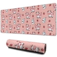 thumbnail image 1 of Long Mouse Pads for Desk,Pink Cow Milk Strawberry Pattern Desk Mats on Top Of Desks, Desk Mouse Pad Extra Large with 3mm Non-Slip Base and Stitched Edge for Gaming,Office,Work,Home 31.5"x11.8", 1 of 6