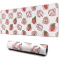 thumbnail image 1 of Long Mouse Pads for Desk,Pink Cow Strawberry Jam Pattern Desk Mats on Top Of Desks, Desk Mouse Pad Extra Large with 3mm Non-Slip Base and Stitched Edge for Gaming,Office,Work,Home 31.5"x11.8", 1 of 6