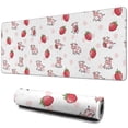 thumbnail image 1 of Long Mouse Pads for Desk,Pink Cow Strawberry Pattern Desk Mats on Top Of Desks, Desk Mouse Pad Extra Large with 3mm Non-Slip Base and Stitched Edge for Gaming,Office,Work,Home 31.5"x11.8", 1 of 6