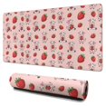 thumbnail image 1 of Long Mouse Pads for Desk,Pink Cow Strawberry Pattern Desk Mats on Top Of Desks, Desk Mouse Pad Extra Large with 3mm Non-Slip Base and Stitched Edge for Gaming,Office,Work,Home 31.5"x15.7", 1 of 6