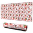 thumbnail image 1 of Long Mouse Pads for Desk,Pink Cow Strawberry Pattern Desk Mats on Top Of Desks, Desk Mouse Pad Extra Large with 3mm Non-Slip Base and Stitched Edge for Gaming,Office,Work,Home 35.4"x15.7", 1 of 6