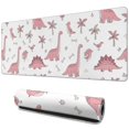 thumbnail image 1 of Long Mouse Pads for Desk,Pink Dinosaur and Bird Pattern Desk Mats on Top Of Desks, Desk Mouse Pad Extra Large with 3mm Non-Slip Base and Stitched Edge for Gaming,Office,Work,Home 31.5"x11.8", 1 of 6