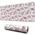 thumbnail image 1 of Long Mouse Pads for Desk,Pink Dinosaurs Palms Bones Pattern Desk Mats on Top Of Desks, Desk Mouse Pad Extra Large with 3mm Non-Slip Base and Stitched Edge for Gaming,Office,Work,Home 31.5"x11.8", 1 of 6