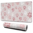 thumbnail image 1 of Long Mouse Pads for Desk,Pink Dog Paw Desk Mats on Top Of Desks, Desk Mouse Pad Extra Large with 3mm Non-Slip Base and Stitched Edge for Gaming,Office,Work,Home 47.3"x23.6", 1 of 6