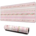 thumbnail image 1 of Long Mouse Pads for Desk,Pink Floral and Lace Pattern Desk Mats on Top Of Desks, Desk Mouse Pad Extra Large with 3mm Non-Slip Base and Stitched Edge for Gaming,Office,Work,Home 31.5"x11.8", 1 of 6