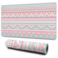 thumbnail image 1 of Long Mouse Pads for Desk,Pink Geometric Striped Pattern Desk Mats on Top Of Desks, Desk Mouse Pad Extra Large with 3mm Non-Slip Base and Stitched Edge for Gaming,Office,Work,Home 47.3"x23.6", 1 of 6