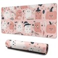 thumbnail image 1 of Long Mouse Pads for Desk,Pink Hued Cute Halloween Ghosts Pattern Desk Mats on Top Of Desks, Desk Mouse Pad Extra Large with 3mm Non-Slip Base and Stitched Edge for Gaming,Office,Work,Home 35.4x15.7in, 1 of 5