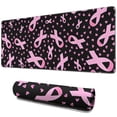 thumbnail image 1 of Long Mouse Pads for Desk,Pink Ribbon Breast Desk Mats on Top Of Desks, Desk Mouse Pad Extra Large with 3mm Non-Slip Base and Stitched Edge for Gaming,Office,Work,Home 31.5x11.8in, 1 of 5