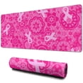 thumbnail image 1 of Long Mouse Pads for Desk,Pink Ribbon Pattern Desk Mats on Top Of Desks, Desk Mouse Pad Extra Large with 3mm Non-Slip Base and Stitched Edge for Gaming,Office,Work,Home 31.5x11.8in, 1 of 5