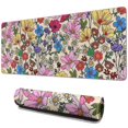 thumbnail image 1 of Long Mouse Pads for Desk,Pioneer Flower Floral Print Pattern Desk Mats on Top Of Desks, Desk Mouse Pad Extra Large with 3mm Non-Slip Base and Stitched Edge for Gaming,Office,Work,Home 31.5"x11.8", 1 of 6