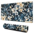 thumbnail image 1 of Long Mouse Pads for Desk,Pioneer Flower Floral Print Pattern Desk Mats on Top Of Desks, Desk Mouse Pad Extra Large with 3mm Non-Slip Base and Stitched Edge for Gaming,Office,Work,Home 31.5"x15.7", 1 of 6