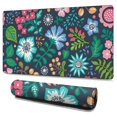 thumbnail image 1 of Long Mouse Pads for Desk,Pioneer Flower Floral Print Pattern Desk Mats on Top Of Desks, Desk Mouse Pad Extra Large with 3mm Non-Slip Base and Stitched Edge for Gaming,Office,Work,Home 47.3"x23.6", 1 of 6