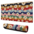 thumbnail image 1 of Long Mouse Pads for Desk,Pioneer Flower Floral Print Pattern Desk Mats on Top Of Desks, Desk Mouse Pad Extra Large with 3mm Non-Slip Base and Stitched Edge for Gaming,Office,Work,Home 31.5"x15.7", 1 of 6