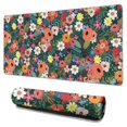 thumbnail image 1 of Long Mouse Pads for Desk,Pioneer Flower Floral Print Pattern Desk Mats on Top Of Desks, Desk Mouse Pad Extra Large with 3mm Non-Slip Base and Stitched Edge for Gaming,Office,Work,Home 31.5"x15.7", 1 of 6