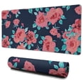 thumbnail image 1 of Long Mouse Pads for Desk,Pioneer Flower Floral Print Pattern Desk Mats on Top Of Desks, Desk Mouse Pad Extra Large with 3mm Non-Slip Base and Stitched Edge for Gaming,Office,Work,Home 35.4"x15.7", 1 of 6