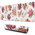 thumbnail image 1 of Long Mouse Pads for Desk,Pioneer Flower Floral Print Pattern Desk Mats on Top Of Desks, Desk Mouse Pad Extra Large with 3mm Non-Slip Base and Stitched Edge for Gaming,Office,Work,Home 31.5"x11.8", 1 of 6