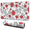 thumbnail image 1 of Long Mouse Pads for Desk,Pioneer Flower Floral Print Pattern Desk Mats on Top Of Desks, Desk Mouse Pad Extra Large with 3mm Non-Slip Base and Stitched Edge for Gaming,Office,Work,Home 47.3"x23.6", 1 of 6