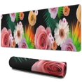 thumbnail image 1 of Long Mouse Pads for Desk,Pioneer Flower Floral Print Pattern Desk Mats on Top Of Desks, Desk Mouse Pad Extra Large with 3mm Non-Slip Base and Stitched Edge for Gaming,Office,Work,Home 31.5"x11.8", 1 of 6