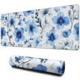 thumbnail image 1 of Long Mouse Pads for Desk,Pioneer Flower Floral Print Pattern Desk Mats on Top Of Desks, Desk Mouse Pad Extra Large with 3mm Non-Slip Base and Stitched Edge for Gaming,Office,Work,Home 31.5"x11.8", 1 of 6
