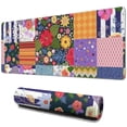 thumbnail image 1 of Long Mouse Pads for Desk,Pioneer Flower Floral Print Pattern Desk Mats on Top Of Desks, Desk Mouse Pad Extra Large with 3mm Non-Slip Base and Stitched Edge for Gaming,Office,Work,Home 31.5"x11.8", 1 of 6