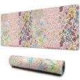 thumbnail image 1 of Long Mouse Pads for Desk,Pioneer Flower Floral Print Pattern Desk Mats on Top Of Desks, Desk Mouse Pad Extra Large with 3mm Non-Slip Base and Stitched Edge for Gaming,Office,Work,Home 31.5"x11.8", 1 of 6