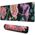 thumbnail image 1 of Long Mouse Pads for Desk,Pioneer Flower Floral Print Pattern Desk Mats on Top Of Desks, Desk Mouse Pad Extra Large with 3mm Non-Slip Base and Stitched Edge for Gaming,Office,Work,Home 31.5"x11.8", 1 of 6