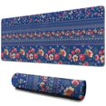 thumbnail image 1 of Long Mouse Pads for Desk,Pioneer Flower Floral Print Pattern Desk Mats on Top Of Desks, Desk Mouse Pad Extra Large with 3mm Non-Slip Base and Stitched Edge for Gaming,Office,Work,Home 31.5"x11.8", 1 of 6