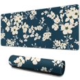 thumbnail image 1 of Long Mouse Pads for Desk,Pioneer Flower Floral Print Pattern Desk Mats on Top Of Desks, Desk Mouse Pad Extra Large with 3mm Non-Slip Base and Stitched Edge for Gaming,Office,Work,Home 31.5"x11.8", 1 of 6