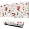 thumbnail image 1 of Long Mouse Pads for Desk,Pioneer Flower Floral Print Pattern Desk Mats on Top Of Desks, Desk Mouse Pad Extra Large with 3mm Non-Slip Base and Stitched Edge for Gaming,Office,Work,Home 31.5"x11.8", 1 of 6